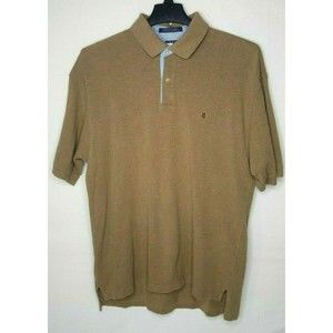 Vintage Tommy Hilfiger Brown Short Sleeve Polo Mens Size XL Shirt Crest Logo